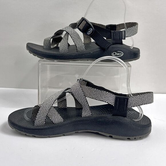 Chaco Sandals Womens 9 Black White Chaco zcloud 2 Excite Strappy Sport Hiking - Picture 3 of 12